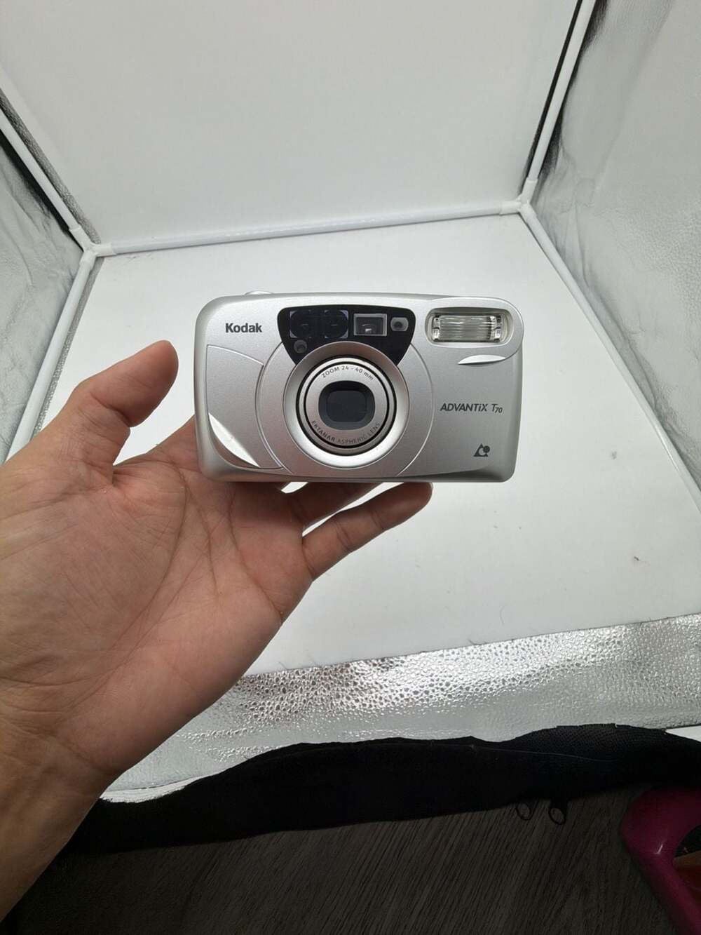 Kodak Advantix T70 APS Point And Shoot Film Camera Silver ( As Is UNTESTED)